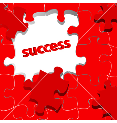 success concept with puzzle