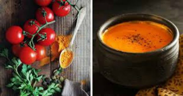 Бърза доматена супа с куркума и черен пипер бори рака, възпалението, болестта на Крон…